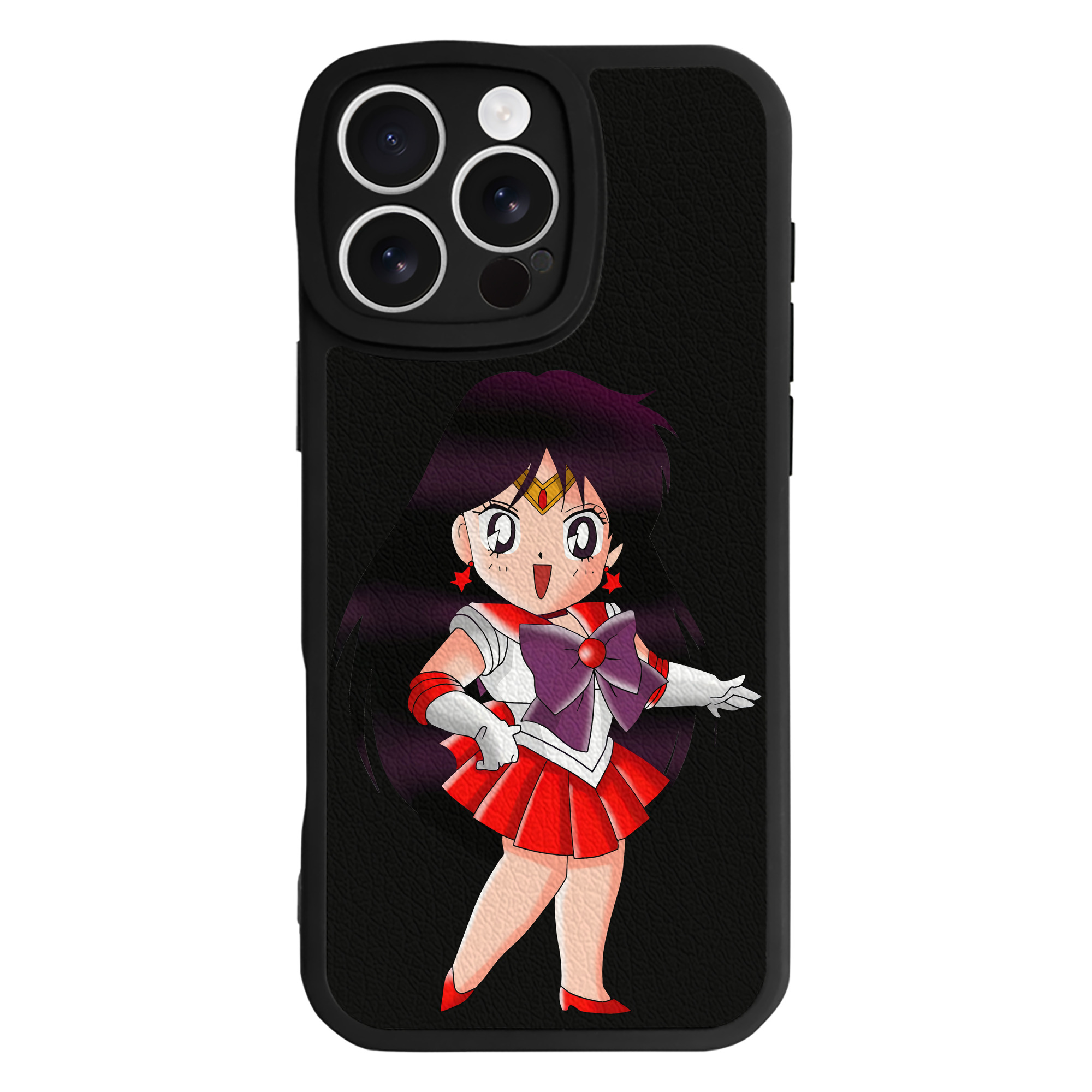 （画像用） 美少女戦士セーラームーン 火野レイ ひの レイ Sailor Moon Hino Rei （セーラーマーズ,Sailor Mars） 【iPhone 16シリーズ対応】シリコンスマホケース（レザー調） 材質：シリコン